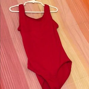 Capezio red ballet dance leotard Size M